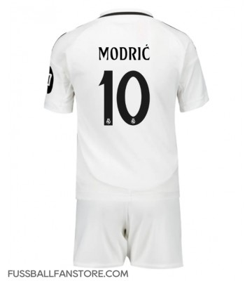 Real Madrid Luka Modric #10 Replik Heimtrikot Kinder 2024-25 Kurzarm (+ Kurze Hosen)